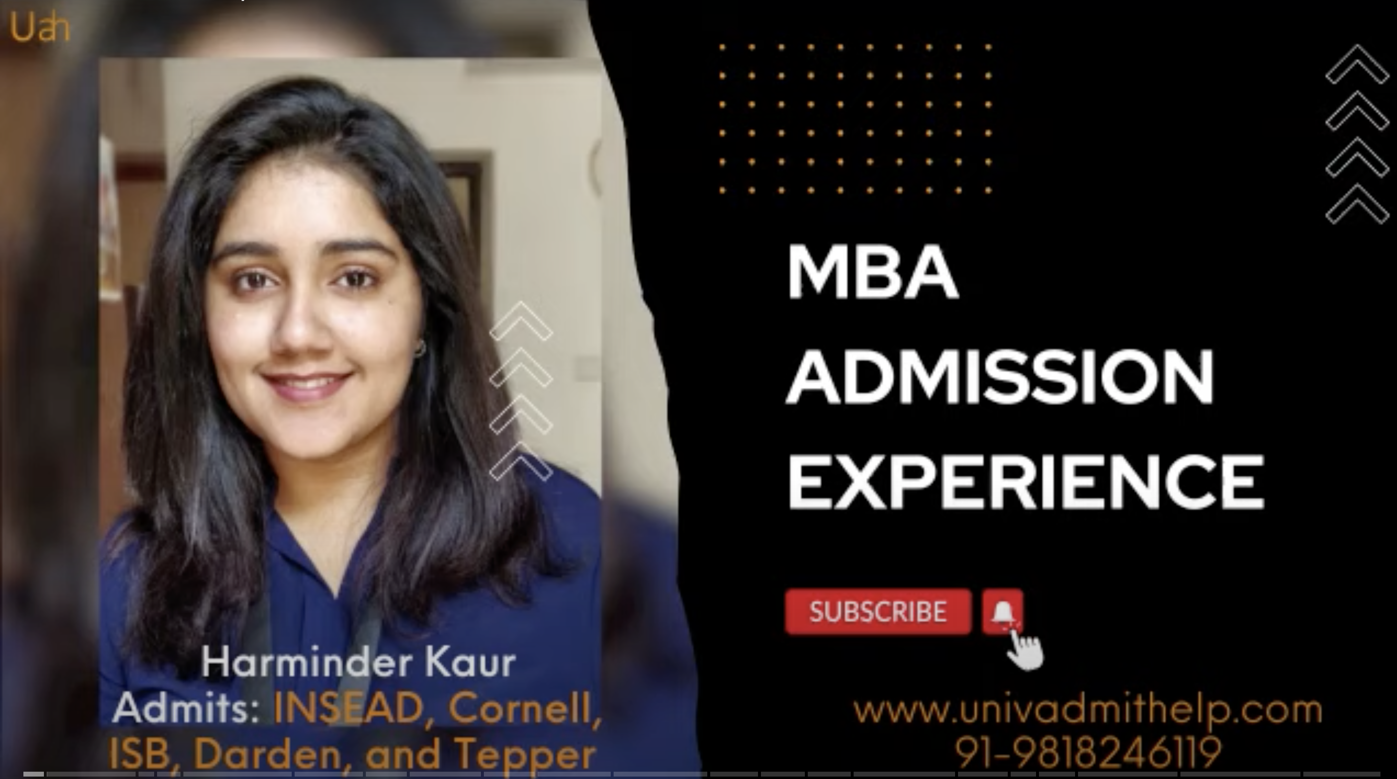 MBA Counselling Experience - Harminder Kaur